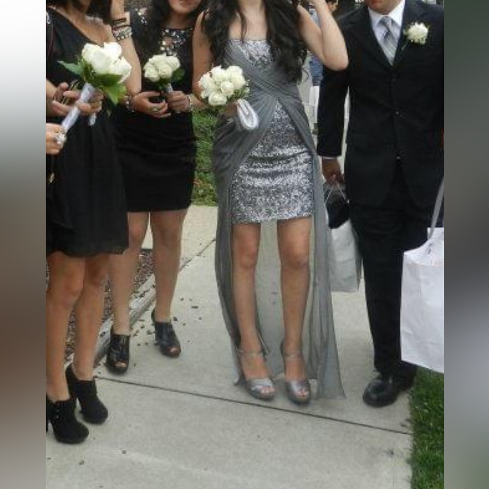 Lm Collection Size 6 Silver Short Sequence Dress … - image 1